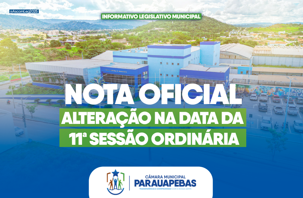 Sessão Ordinária da Câmara de Parauapebas é antecipada para segunda-feira, 28 de Abril