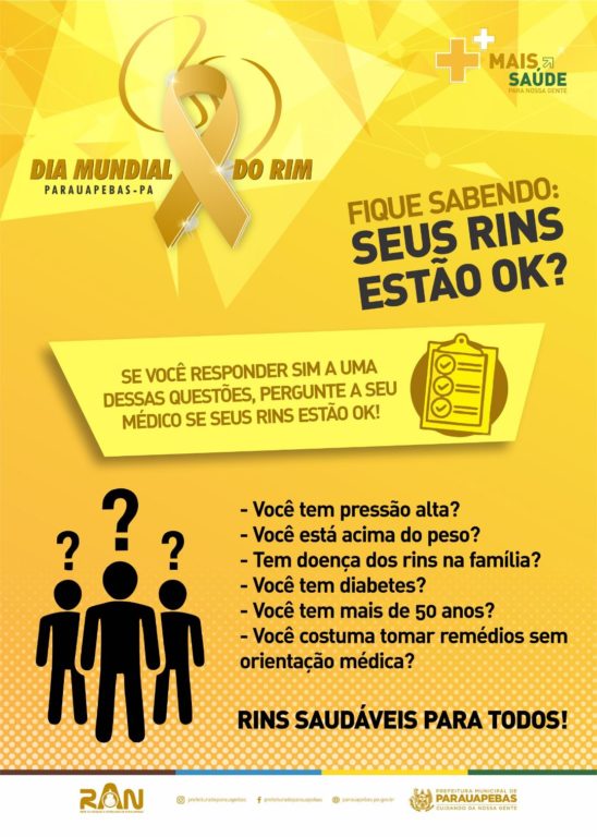 Prefeitura promove Campanha do Dia Mundial do Rim