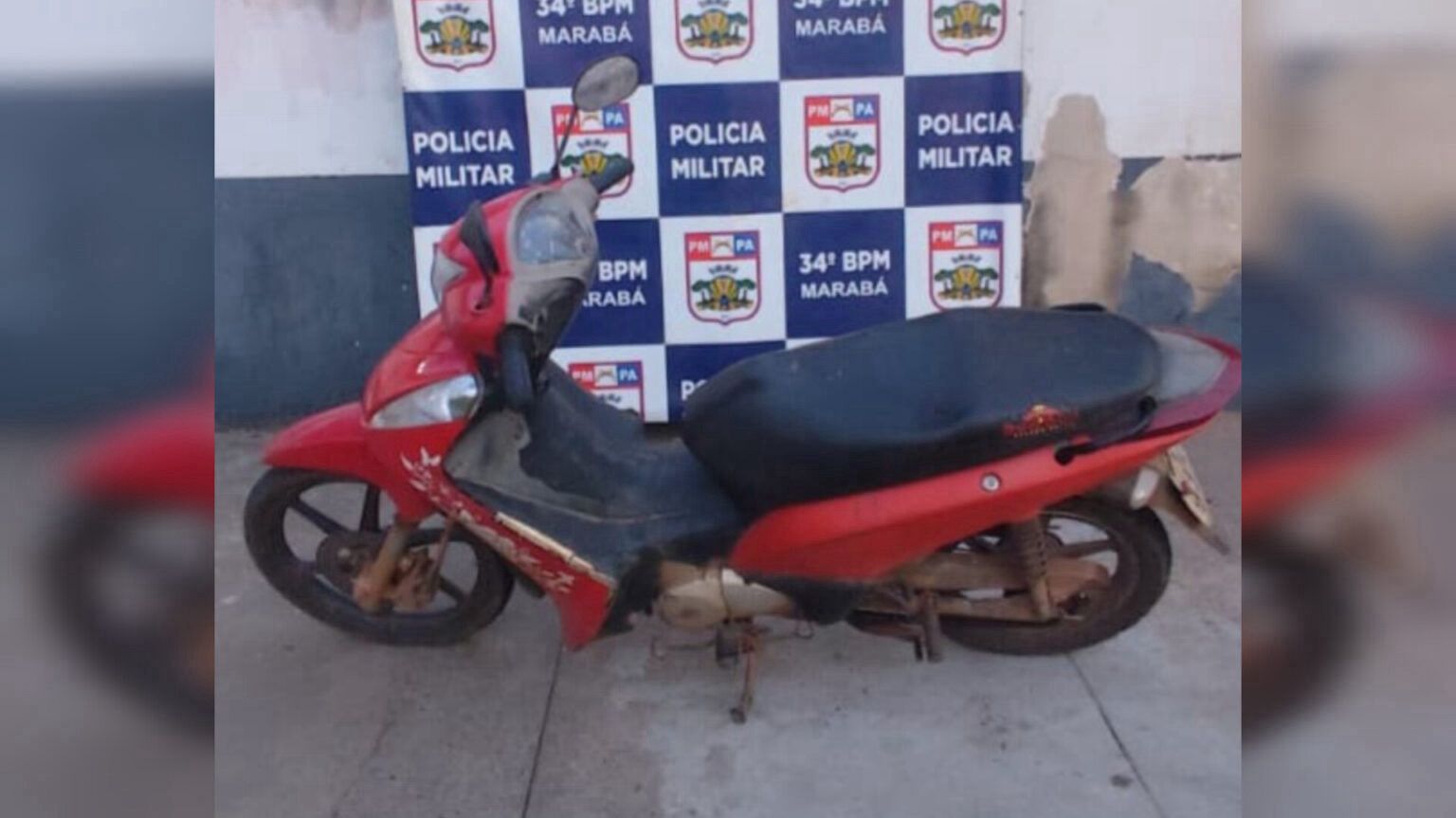 Marabá: Moto roubada é recuperada pela PM no bairro Independência