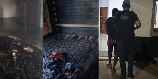 Homem é preso em flagrante após incendiar casa e ameaçar companheira em Paragominas (PA)