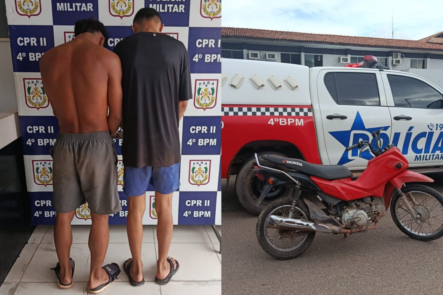 Denúncia leva PM a prender dupla por tráfico e recuperar moto roubada na Velha Marabá