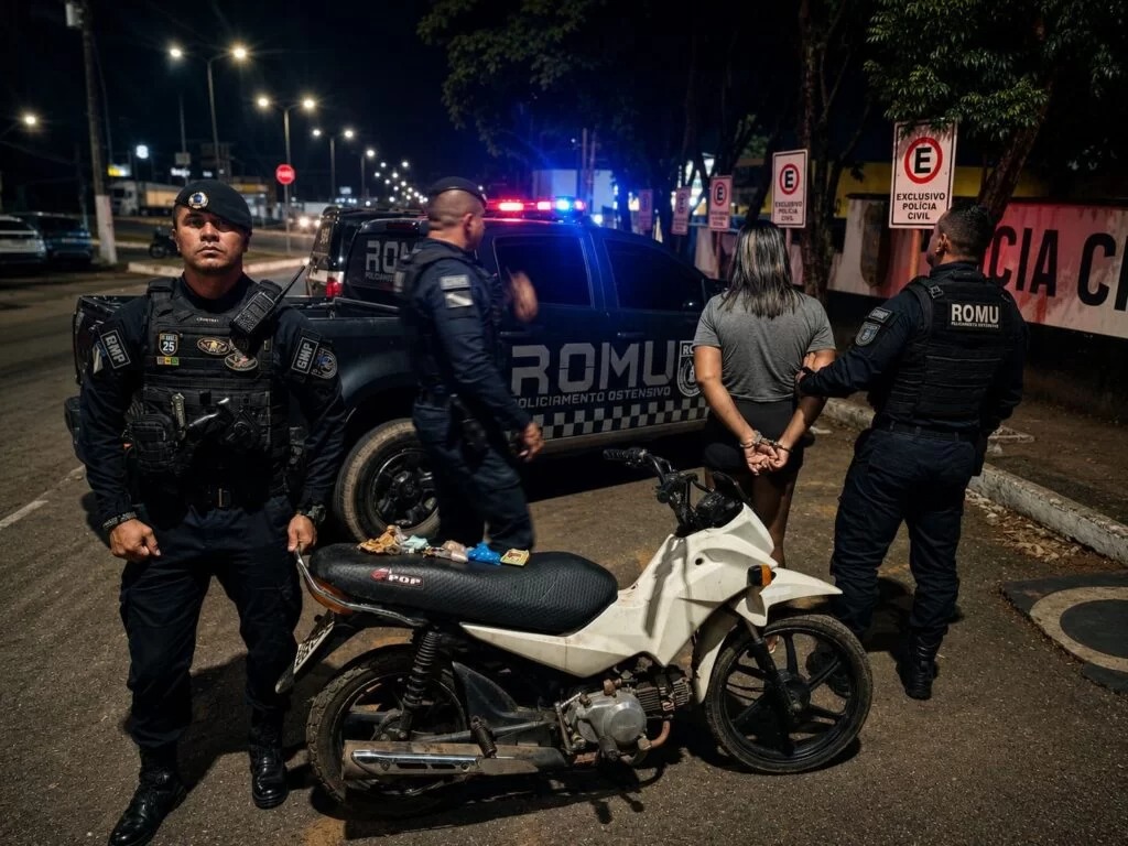 Mulher é presa suspeita de tráfico de drogas no Bairro Novo Brasil, em Parauapebas