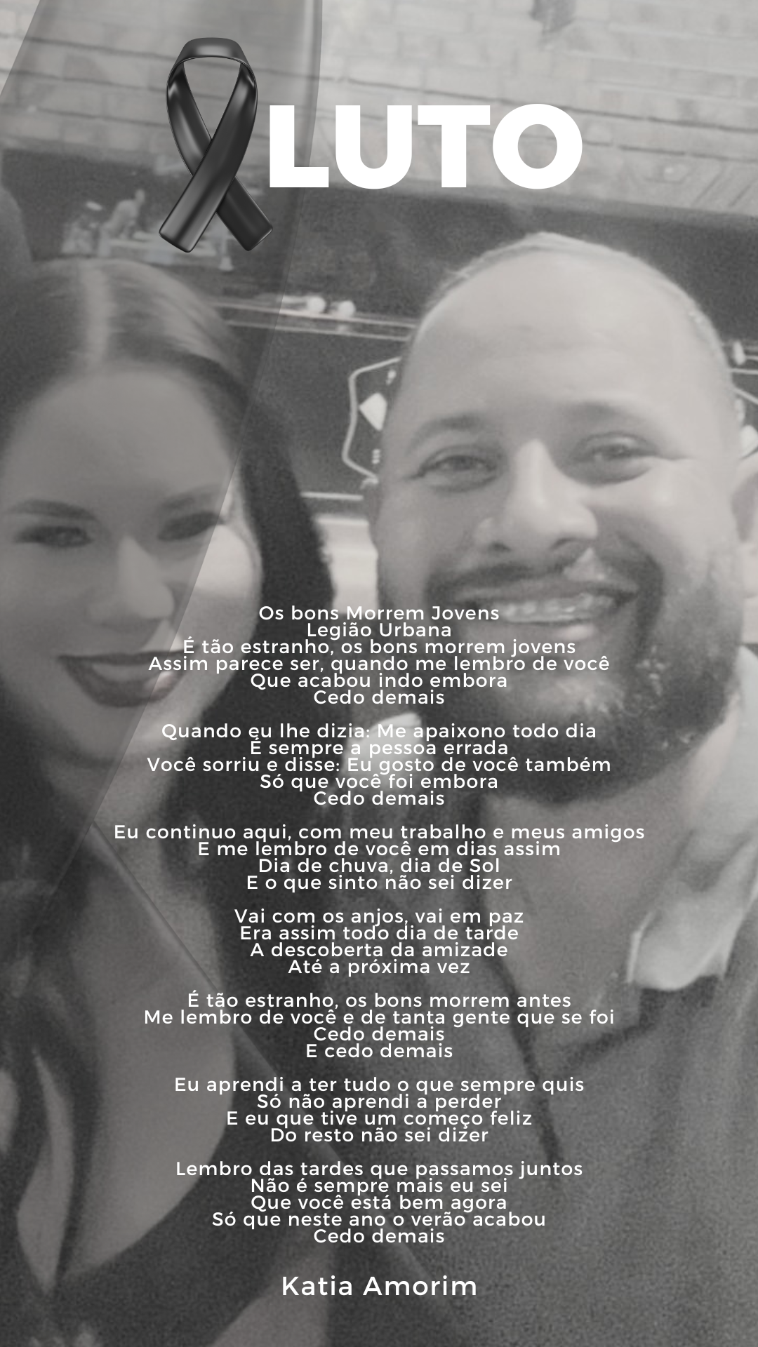 Luto: Homenagem a Paulo Vitor