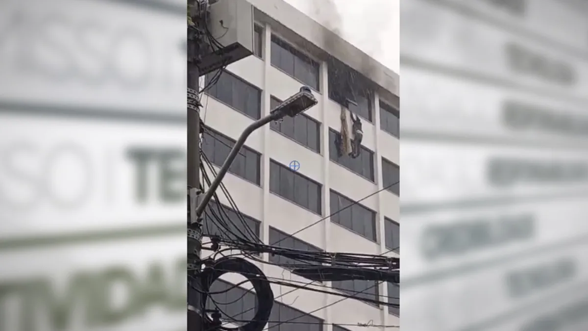 Incêndio é registrado no Hotel Sagres, em Belém; uma pessoa morre ao cair do prédio