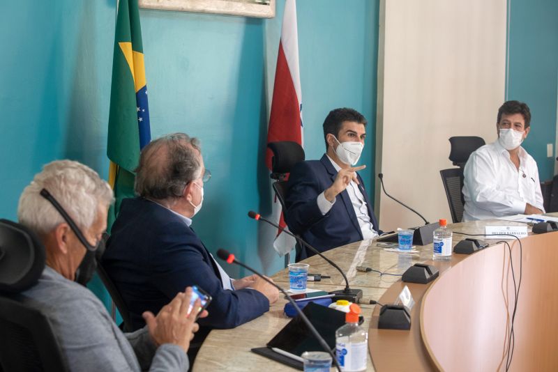 Ex-ministro da Saúde, Luiz Mandetta, participou da agenda de trabalho com o governador Helder Barbalho