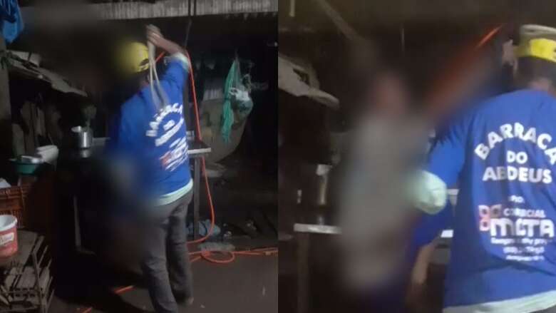 Vídeo: idoso que aparece em imagens chicoteando neto amarrado é preso pela polícia em Marabá