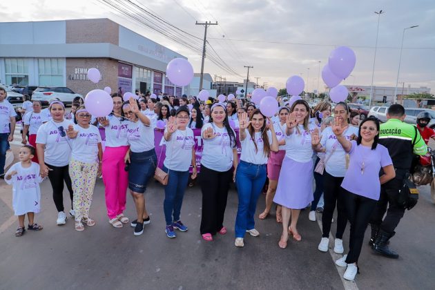 Caminhada marca o encerramento do Agosto Lilás em Canaã dos Carajás