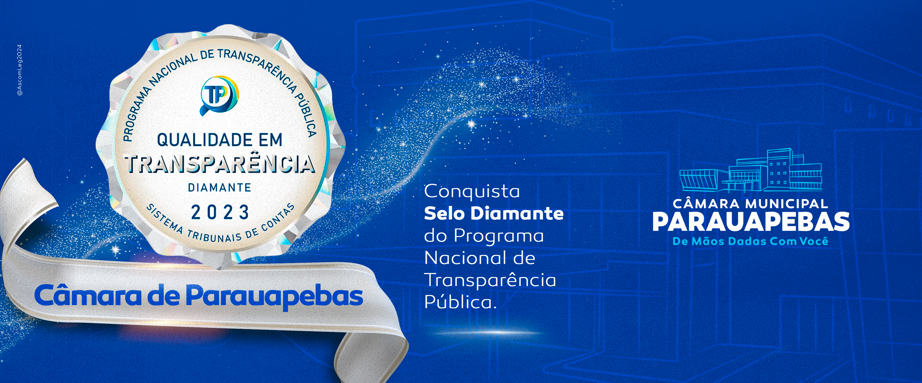 Câmara de Parauapebas recebe selo Diamante no Programa Nacional de Transparência Pública