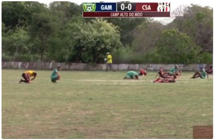 Vídeo: Ataque de abelhas paralisa jogo em Campeonato de Campo Maior