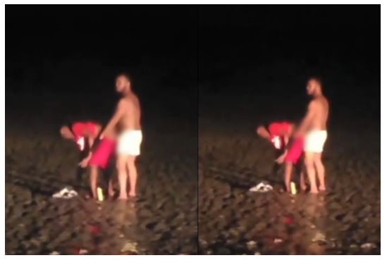 Vídeo: short neon entrega casal tendo relação na praia de Marudá
