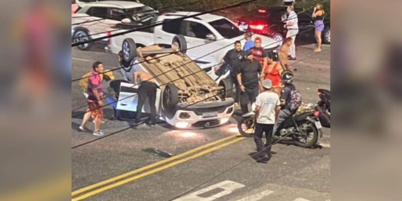 Suposto racha entre automóveis de luxo termina com motorista ferida