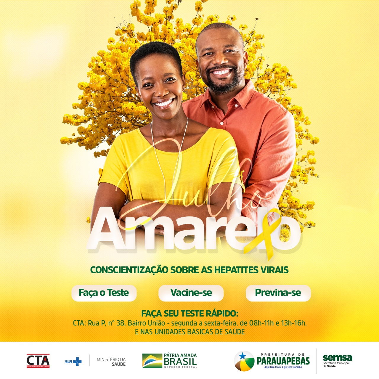 Parauapebas lança campanha “Julho Amarelo”, em alusão ao combate as hepatites virais