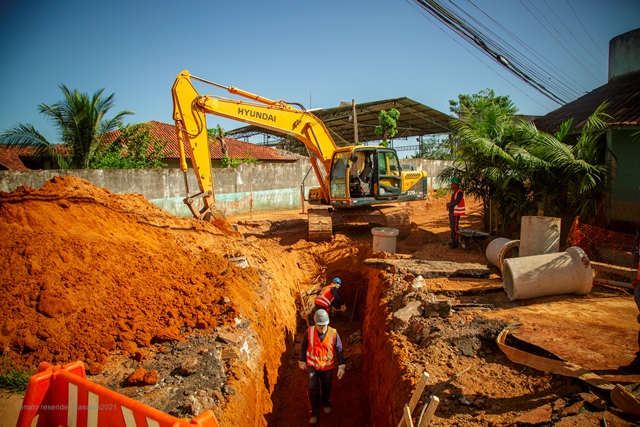 Prosap: moradores do bairro União acompanham serviços de drenagem e esgotamento sanitário