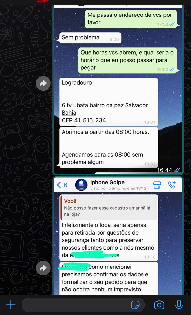 Golpe da página falsa no Instagram e Facebook