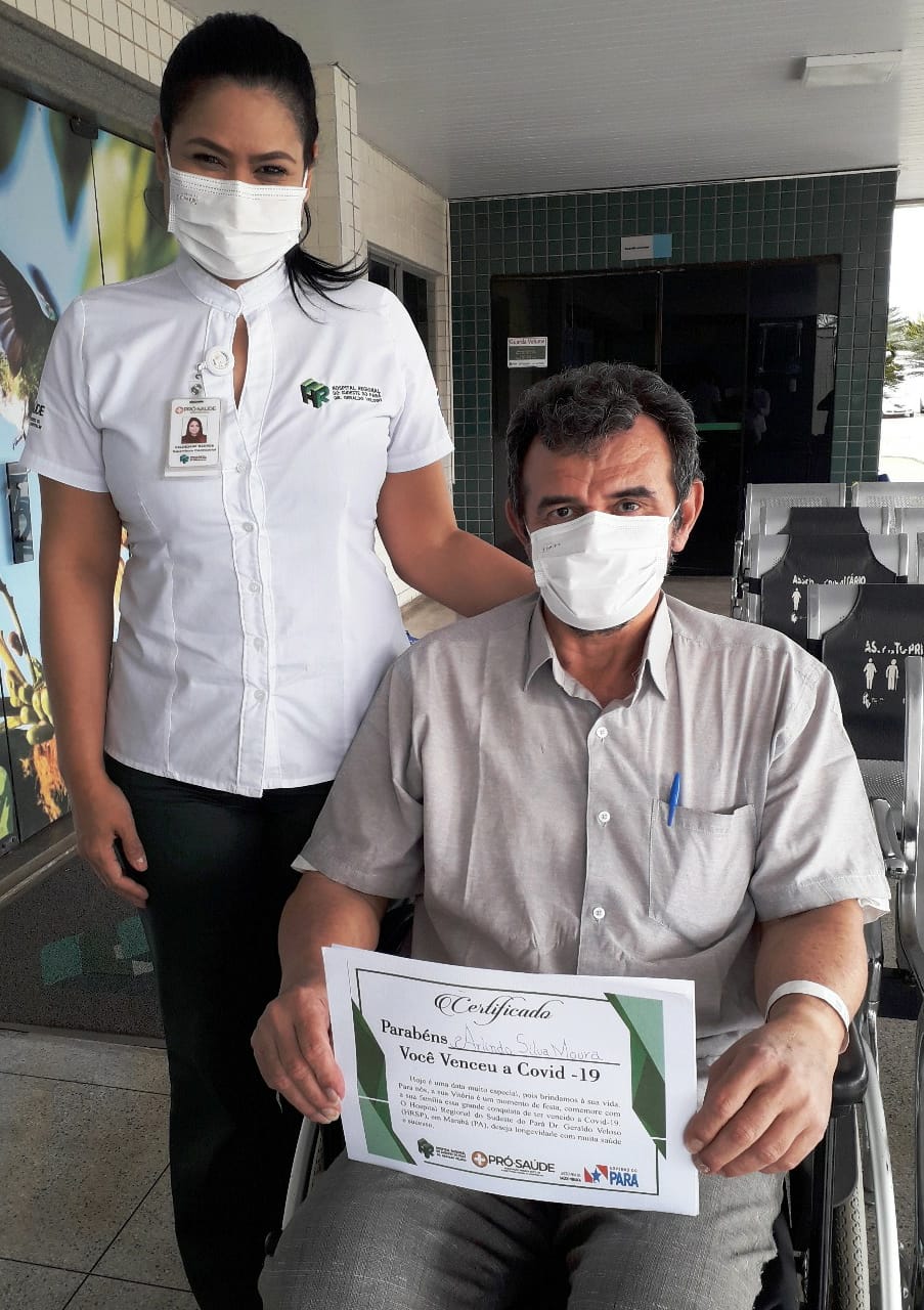O último paciente com a Covid-19, teve alta no Hospital Regional de Marabá