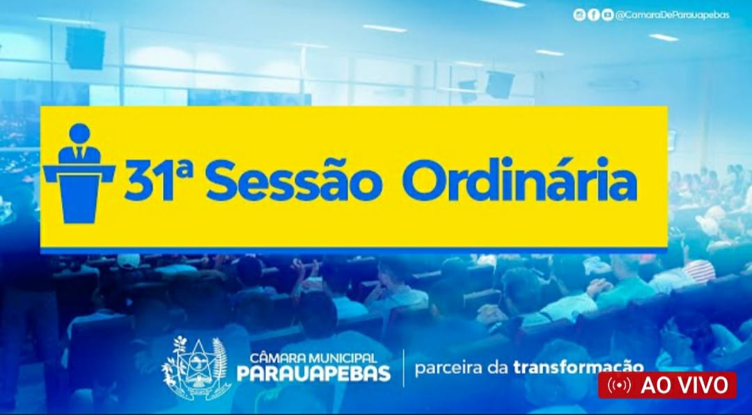 Assista a transmissão ao vivo da sessão ordinária da Câmara Municipal de Parauapebas desta terça-feira (18/10)