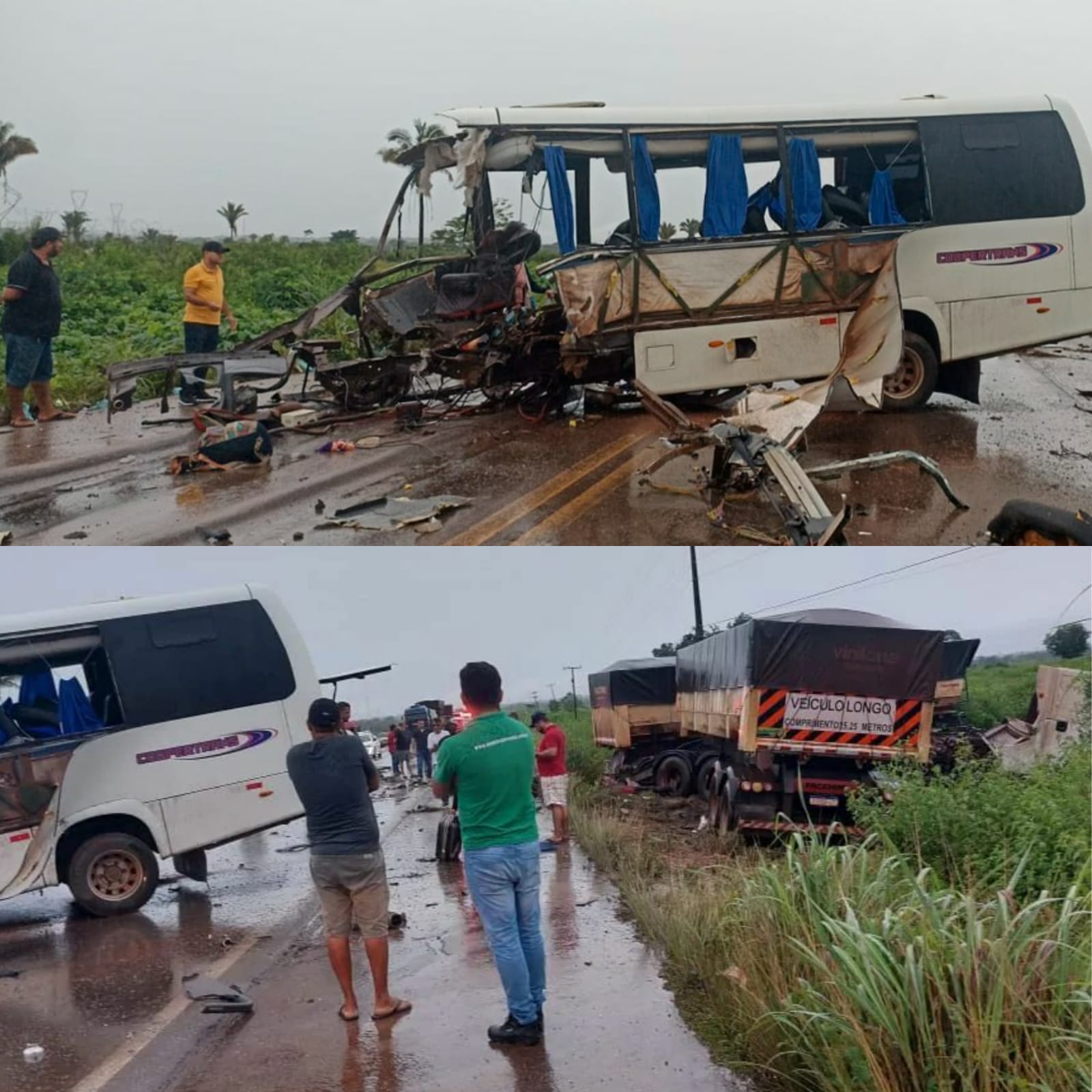 Acidente entre micro-ônibus e carreta deixa 11 pessoas mortas no sudeste o Pará