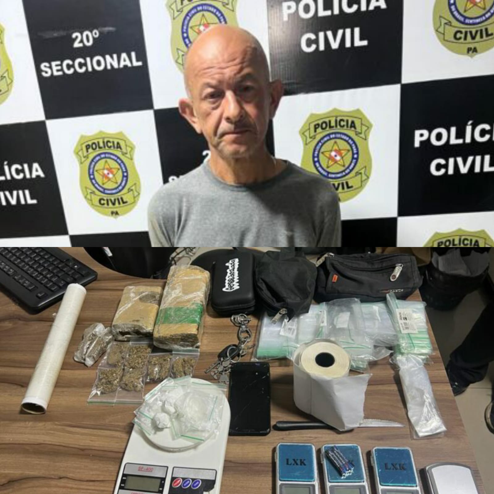 Homem é preso pela PM por tráfico de drogas em Parauapebas