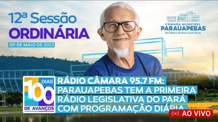 Assista a transmissão ao vivo da sessão ordinária da Câmara Municipal de Parauapebas desta terça-feira (09)