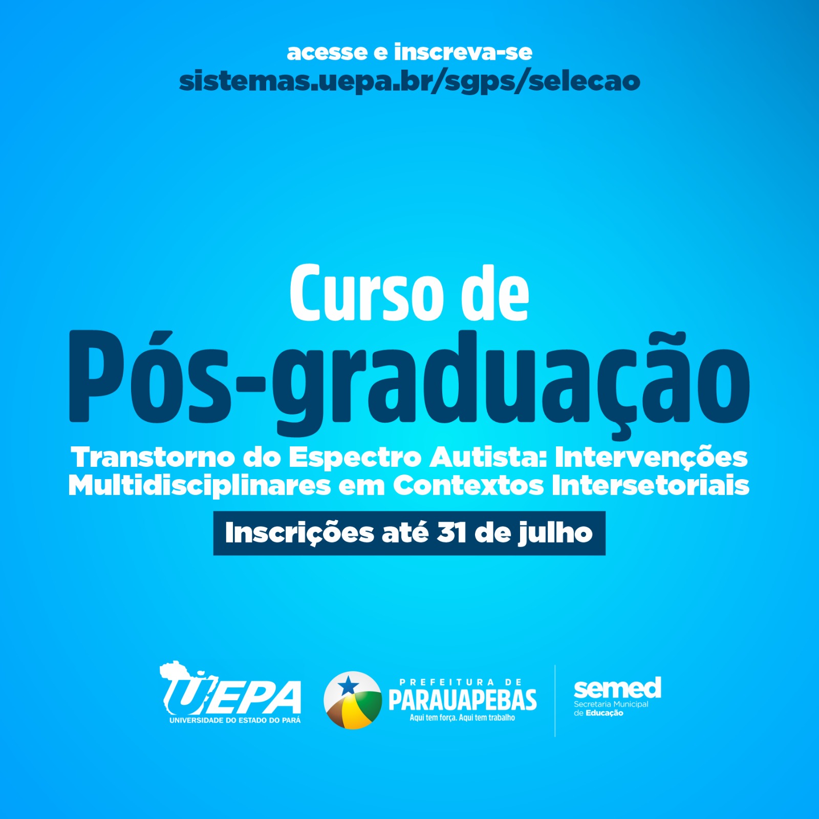 Uepa abre inscrições para pós-graduação em Transtorno do Espectro Autista
