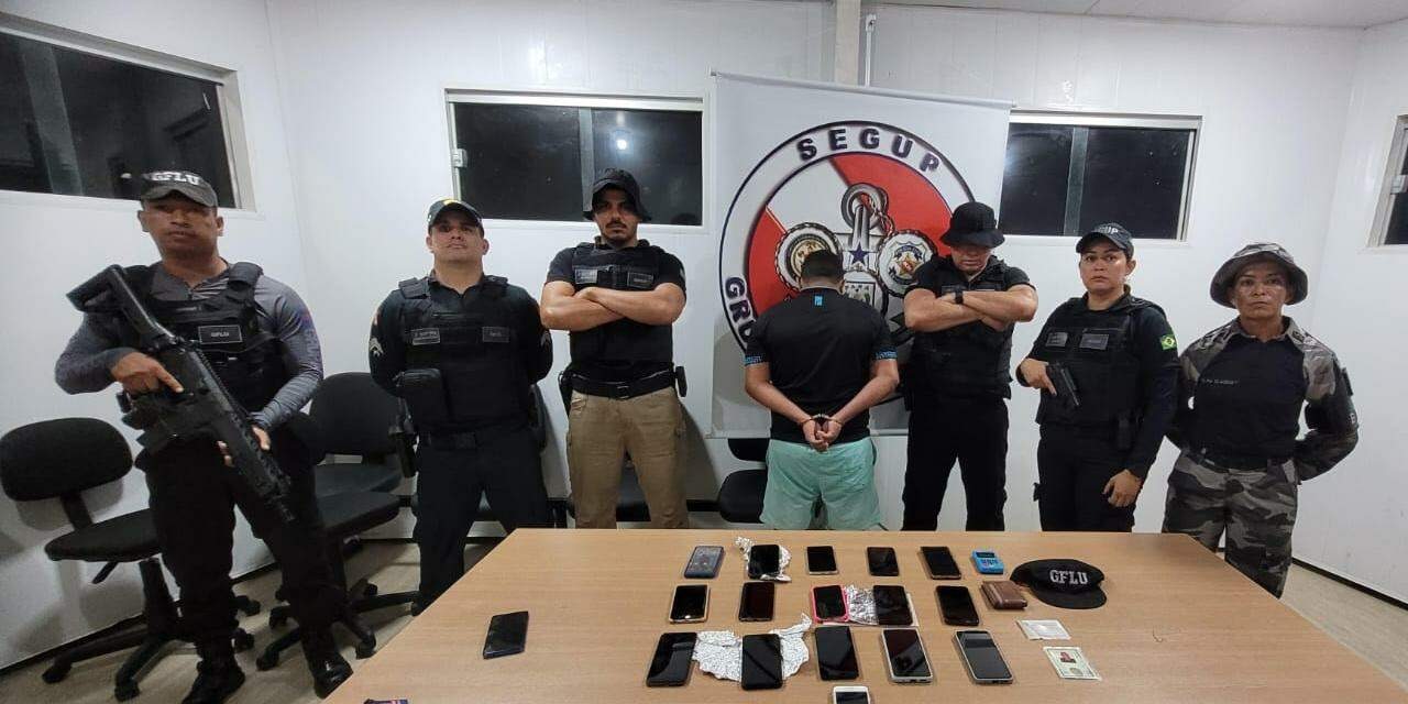 Homem é preso e 17 celulares furtados que seriam vendidos em Belém são apreendidos
