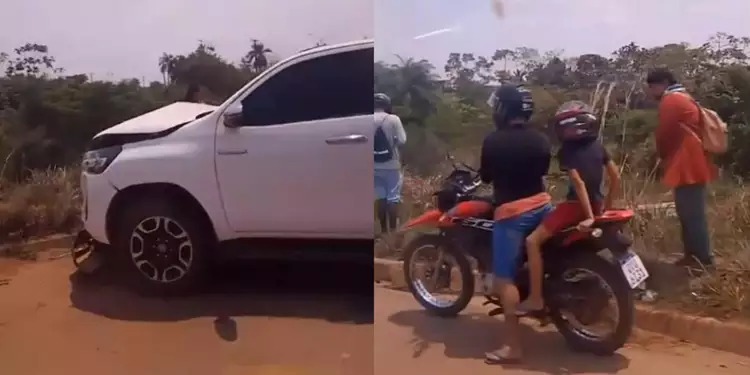 Motorista de carreta fica preso entre ferragens após acidente na BR-230