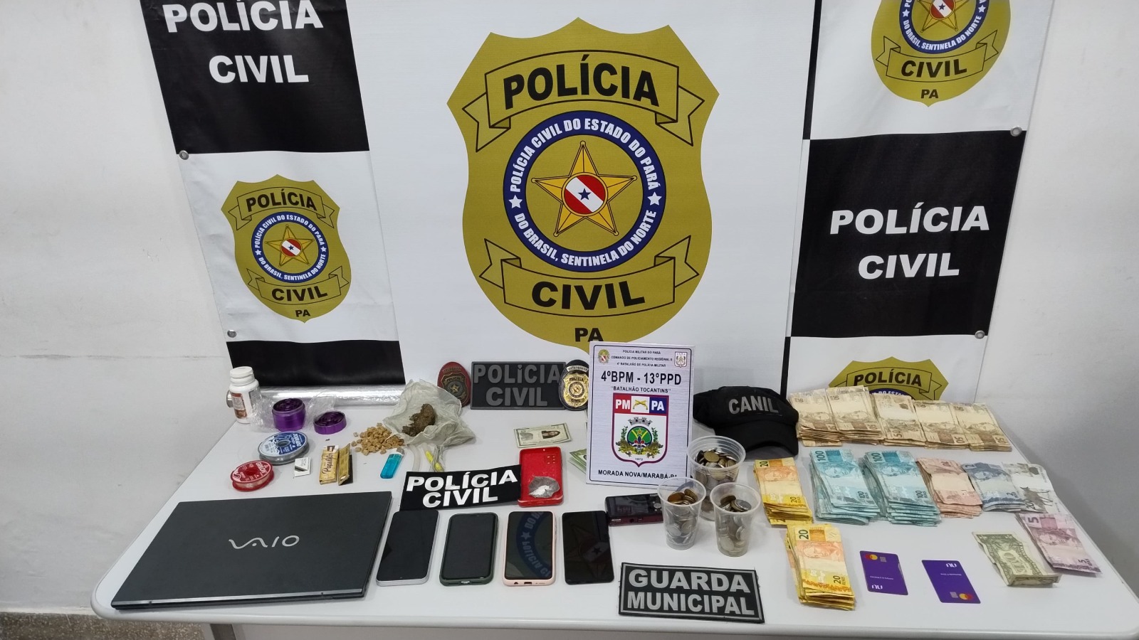 PC prende trio por tráfico, associação para o tráfico e lavagem de dinheiro