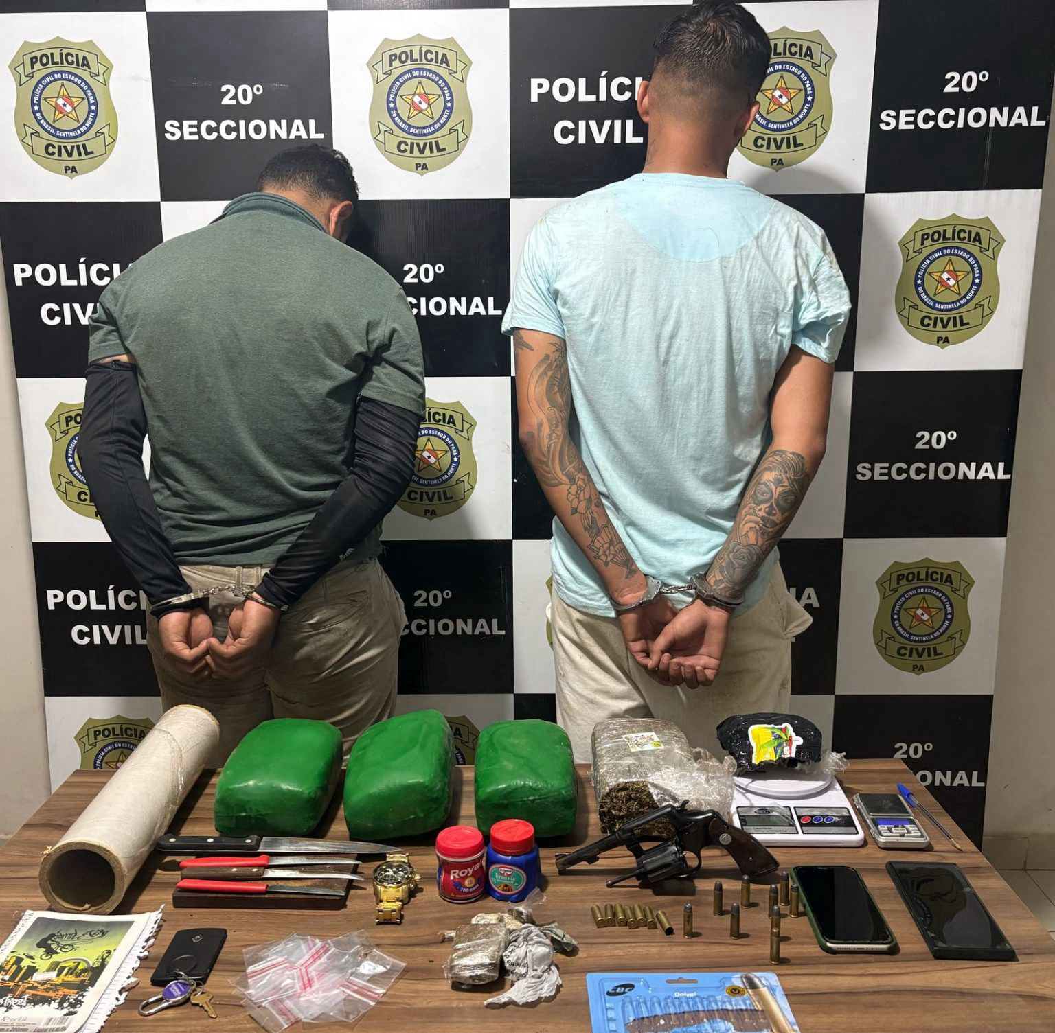 Polícia Civil desmonta esquema de tráfico em Parauapebas e prende dois suspeitos com armas e drogas