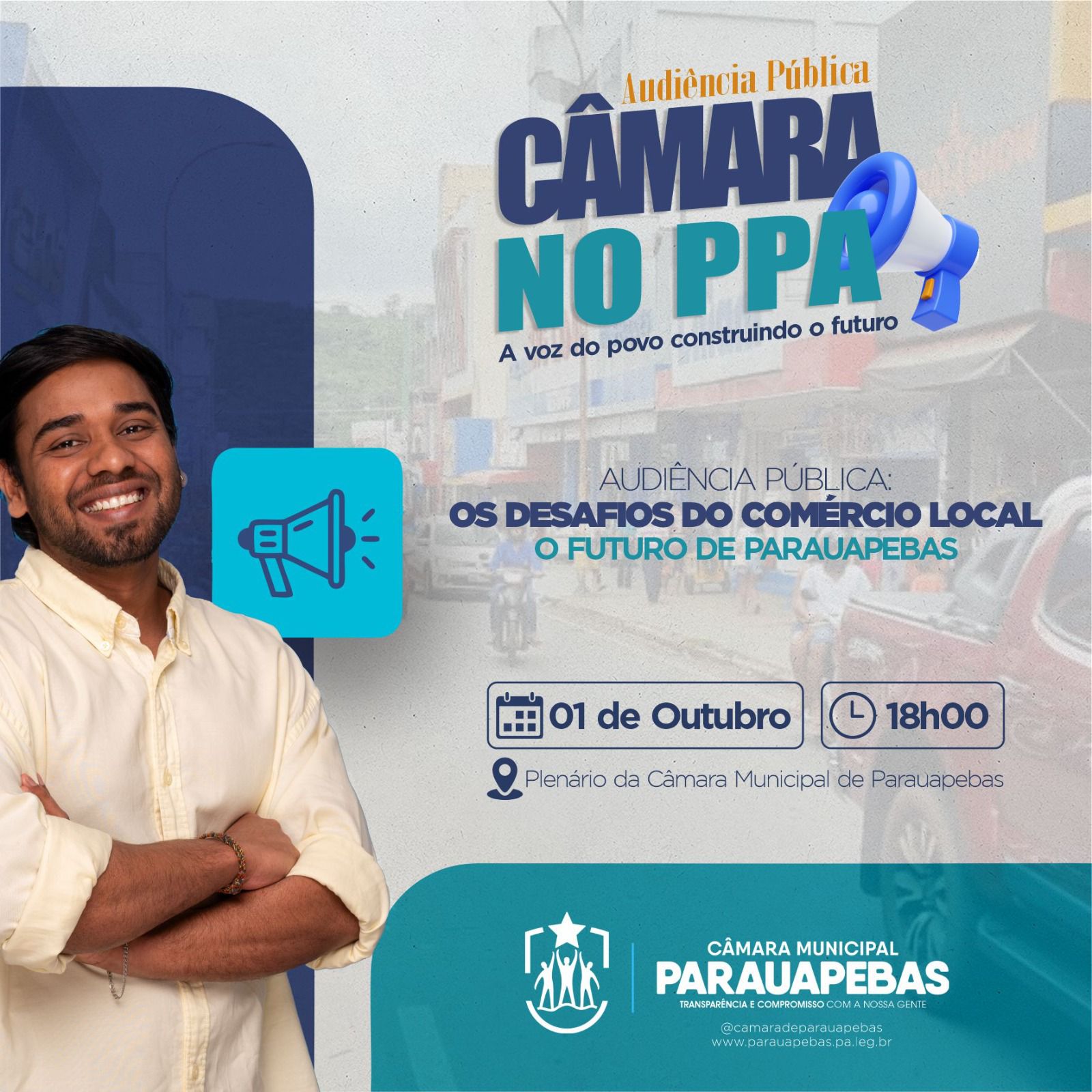 A Câmara Municipal de Parauapebas convida você para a audiência pública Câmara no PPA