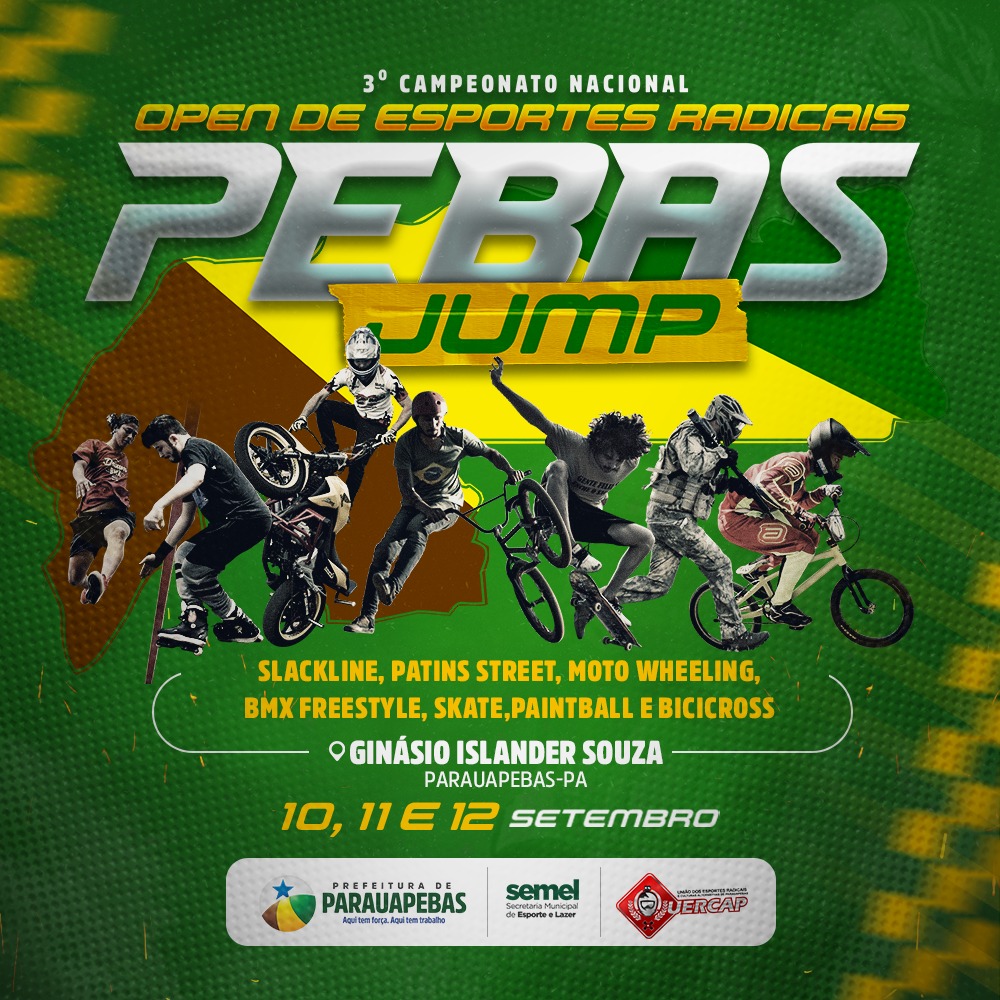 Inscrições abertas para o campeonato de esportes radicais Pebas Jump