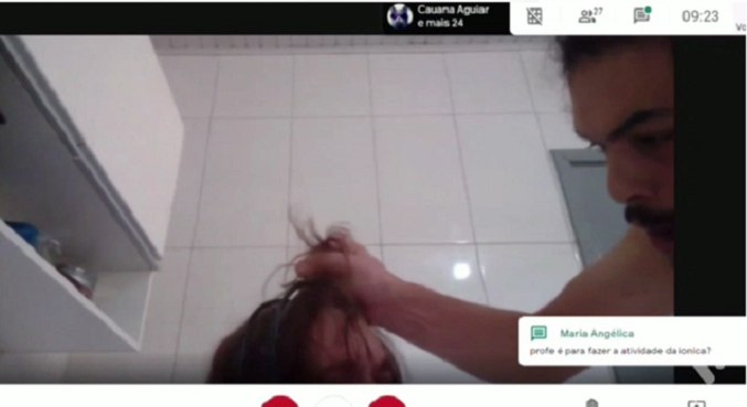 Padrasto agride garoto durante aula virtual e câmera flagra violência
