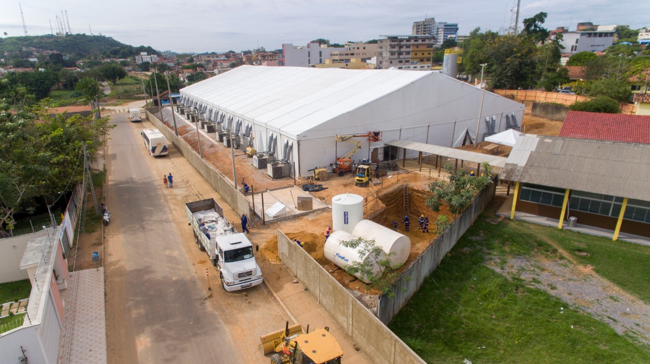 Hospital de Campanha de Parauapebas: 82% das obras já concluídos