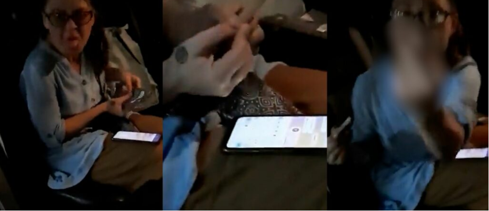 um motorista de discute com turista que decidiu fumar dentro do carro