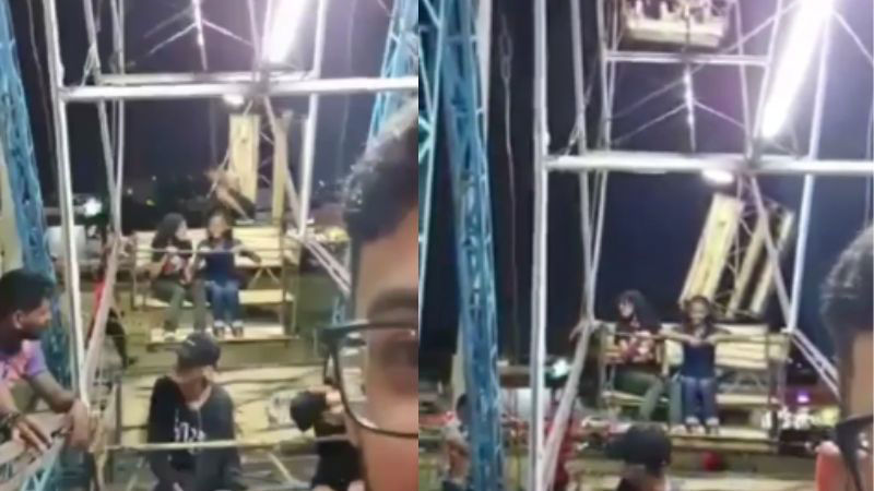 Homem e criança caem de roda gigante, em Manaus