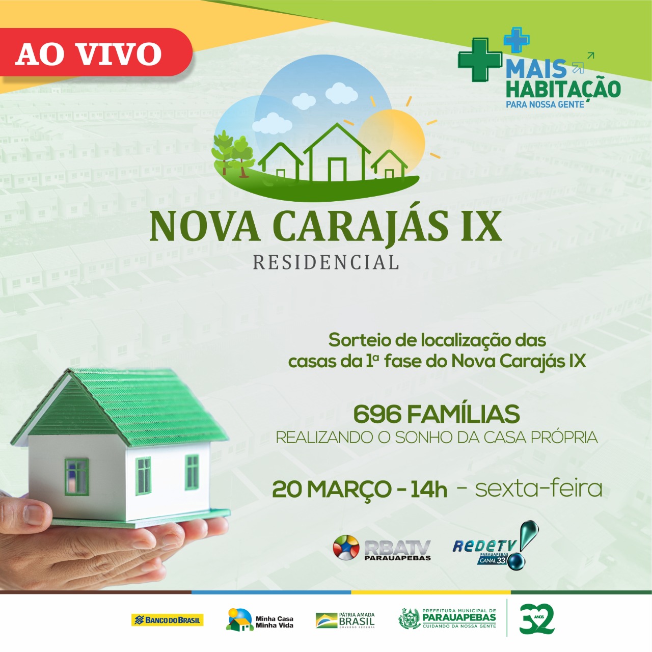 Sorteio de localização da 1ª fase do Nova Carajás IX ocorrerá nesta sexta-feira, dia 20