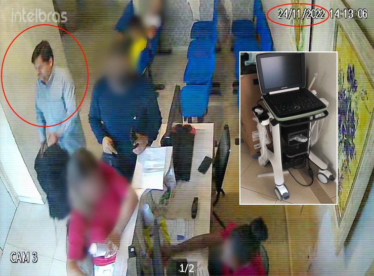 Homem furta ultrassom portátil de clinica em Marabá; equipamento é avaliado em R$150 mil