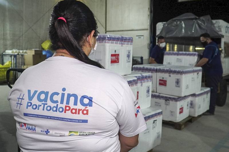 Pará recebe mais 164 mil doses de vacinas