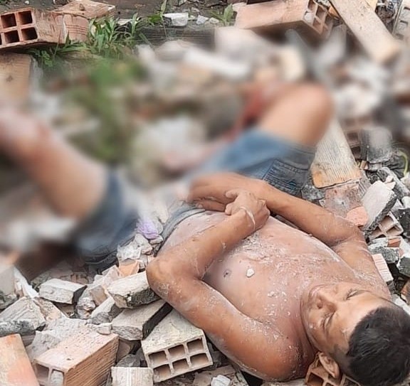 Homem tem perna dilacerada após casa desabar em Outeiro
