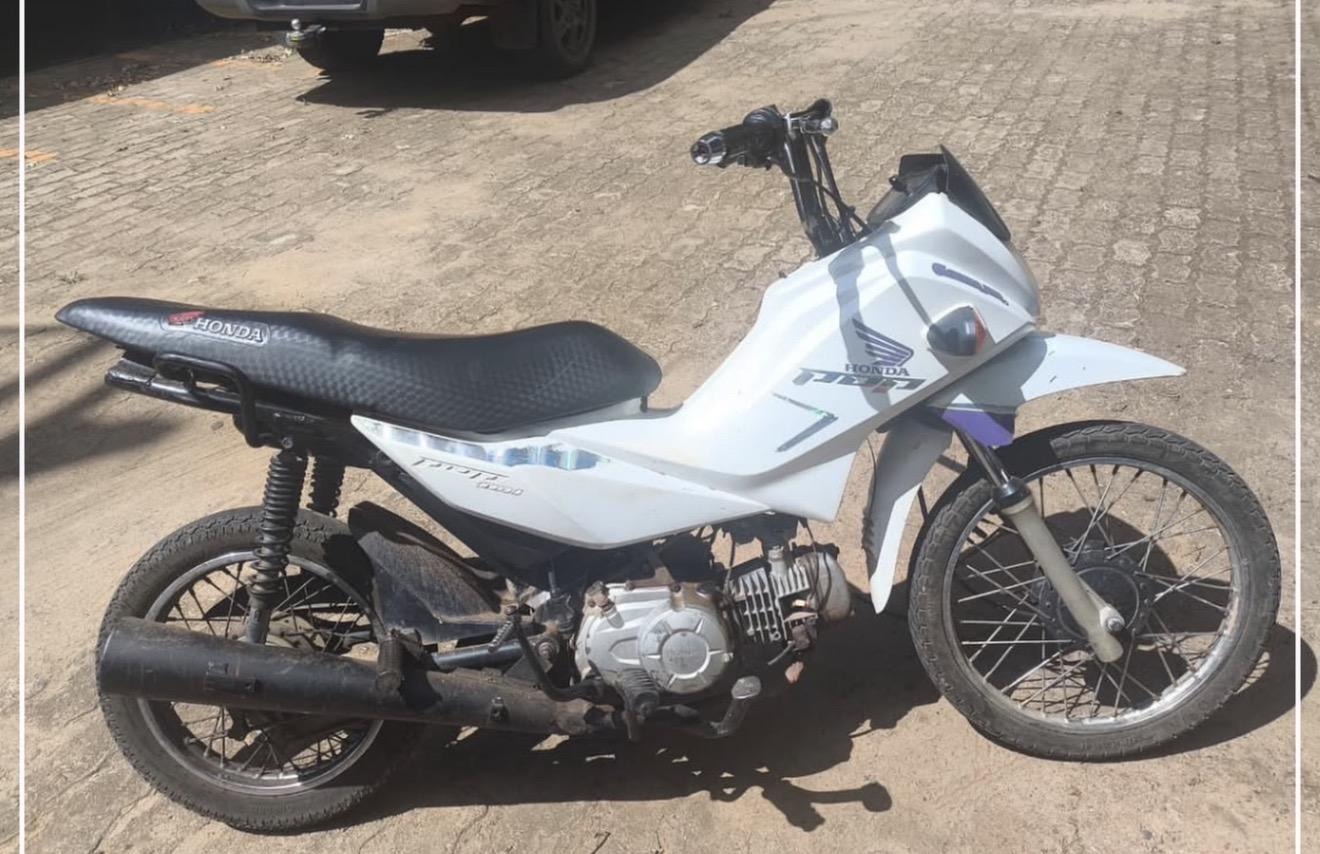 Motocicleta furtada em Curionópolis é recuperada pela PM em Parauapebas