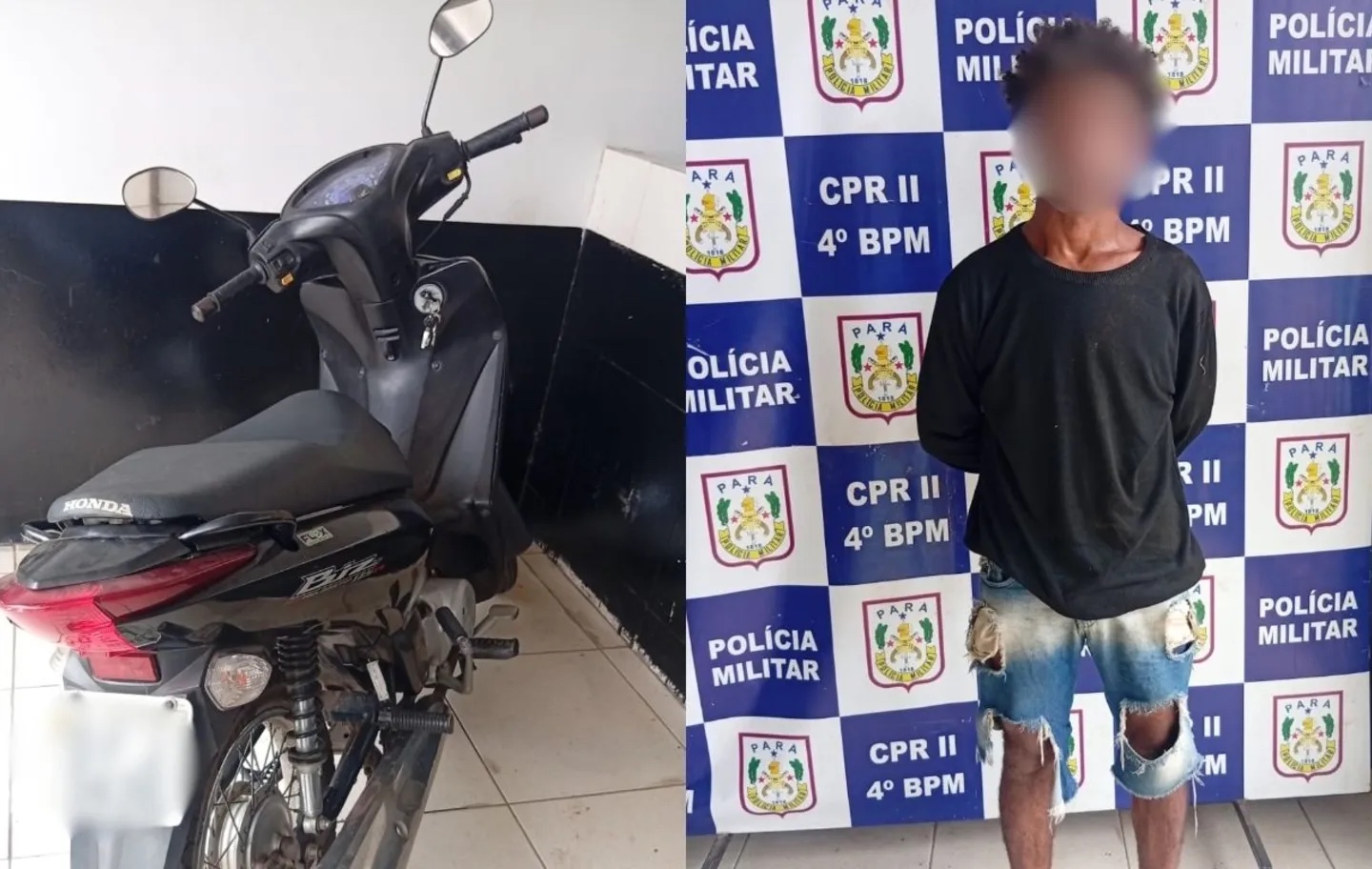 Homem é conduzido à delegacia após ser localizado com moto informada como roubada em Marabá