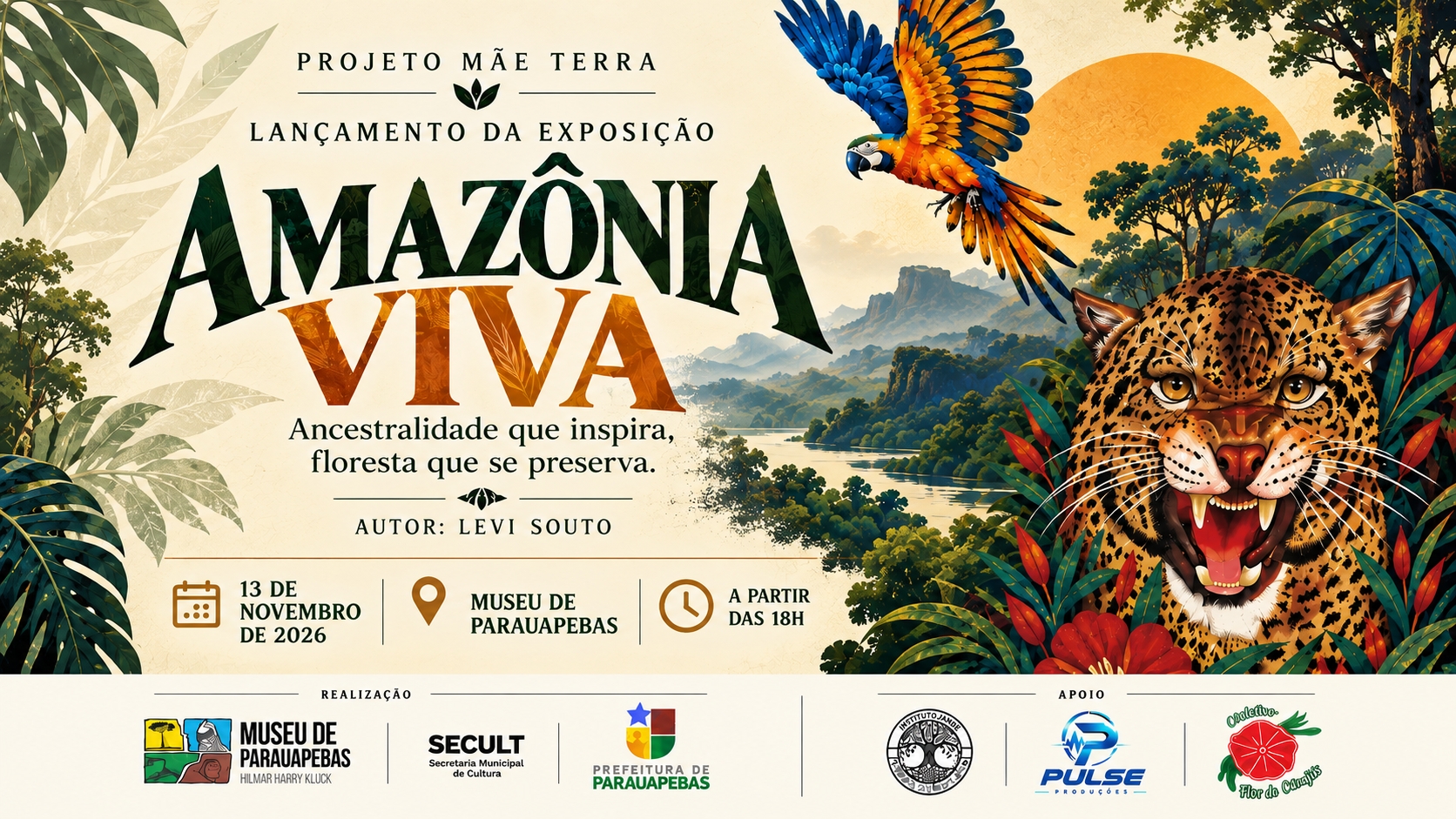 Exposição “Amazônia Viva” celebra a arte, a ancestralidade e a biodiversidade amazônica em Parauapebas